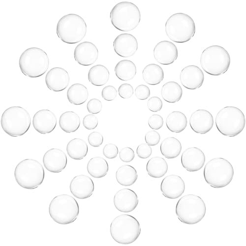 SOFPLATE 1 Box 400 Stück Klare Glas Cabochons Transparente Glaskuppel Klein Halbrund 6mm 8mm 10mm 12mm Flache Rückseite Cabochon Fliesen Sortiment Zur Schmuckherstellung Foto Ohrring Anhänger Hals