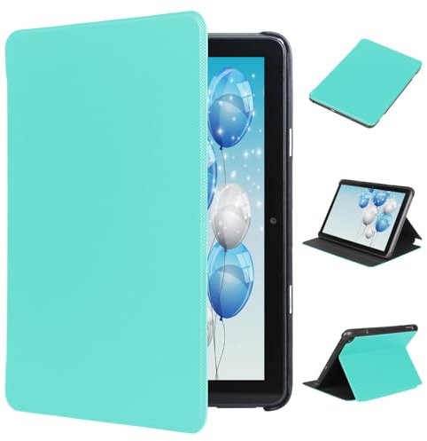 Neue Hülle für 8 Tablet (14th/12th/10th Gen, 2024/2022/2020 Release), TOKILO Soft PU Ledertasche mit verstellbarem Stand Auto Wake/Sleep, Nicht passend für iPad 8-Zoll-Tablet, Mintgrün