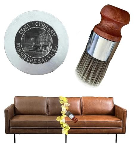 luxgrove，Elchenbalsam - Leder & Holzpflege,Elchen Balsam Für Leder,Protective Leather Salve,Ledermöbel Salbe Mit Pinsel,Ledermöbel Salbe,Wise Owl Furniture Salve,Furniture Salve for Leather,leather