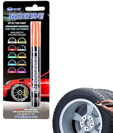 Reifenlackstifte - Reifenlackstift | Autoreifenstift | Wasserfester, schnell trocknender Reifenstift | Kein Auslaufen der Tinte | Ausbesserungsstift | Reifenmarkierungs-Reifenlackstifte für Auto-Motor