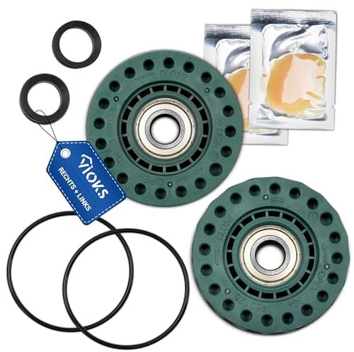 VIOKS Lagerung Set Links + Rechts Ersatz für AEG Elеctrolux Zanussi 4071430963 4071430971 Lagersatz - Waschmaschine Lager inkl. Kugellager, Dichtung, O-Ring, Fett für Toplader Waschmaschine