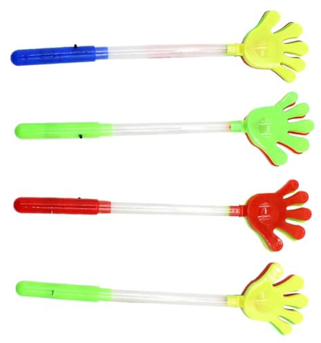 SUPVOX 2 Juegos Aplauso Brillante Juguetes Brillo Led Levitando Barra Luminosa Luz Magnética Agitarse Ruidiculos Atmos Accesorios Deportivos Aplauso Divertido Badajo El Plastico 4 Uds * 2