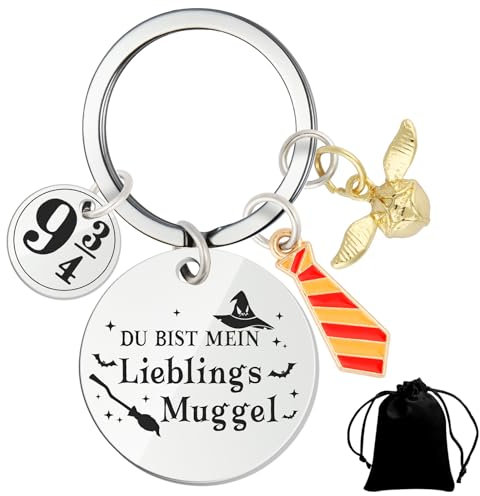 TUZELIYA Harry Personalisiert Fanartikel Schlüsselanhänger -Du Bist Mein Lieblings Muggel, Beste Freundin Geschenke für Freundin, Ostergeschenke Geburtstagsgeschenk Freundin Schwester Frauen