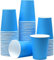 60 Pièces Gobelets Carton Colorés Gobelets en carton multicolores pour fête de mariage pique-nique barbecue voyage et événement (Bleu marine)