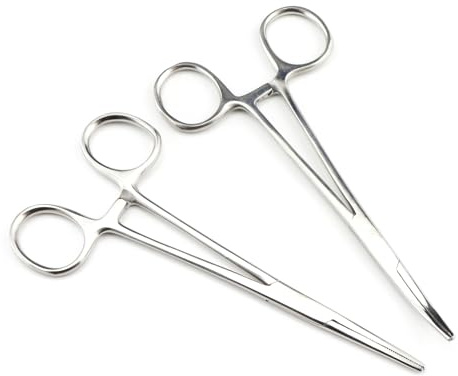 2Pcs Locking Pliers Piercing Pliers, Self-Locking Fishing Forceps