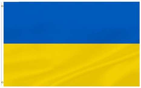 Ukraine Flagge • Premium ukraine nationalfahne 90x150 cm Mit Messingösen Für Innen & Außen Wetterfest & 100% Polyester - Ideal für alle Ukrainer & Flaggen-Liebhaber