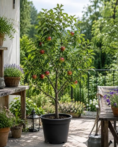 Apfelbaum Malus Starking Red Delicious – Roter Apfel | Obstbaum 100–140 cm winterhart | Ertragreiche Obstpflanze für Garten & Obstwiese | Robust & pflegeleicht