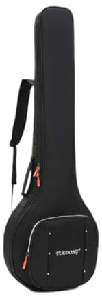 Fiocias Banjo Gigbag, Kratzfest, Tragbar, Gepolstert, Banjo Ukulele Tasche, Schwarz