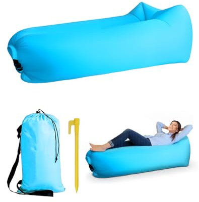 Zumhigh Inflatable Lounger Air Sofa, Portable Inflatable Lazy Air Sofa Bed with Carry Bag Premium 210x70cm Inflatable Couch Chair for Outdoor Camping, Hiking, Beach Parties & Music Festivals