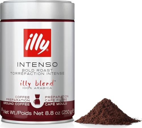 Illy Dark Roast Ground Coffee for Drip Coffeemakers & French Presses 8.8 Oz.