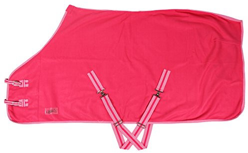 QHP Fleecedecke, Abschwitzdecke für Fohlen, Minishetty, Shetty, Pony, Fuchsia, 90 cm