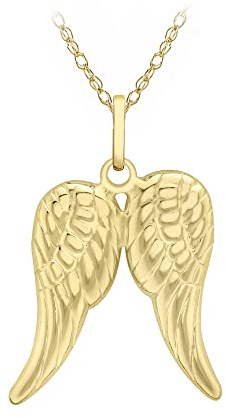 CARISSIMA Damen-Kette mit Anhänger 9 Karat Angel Wings mit Kette Gelbgold 46 cm