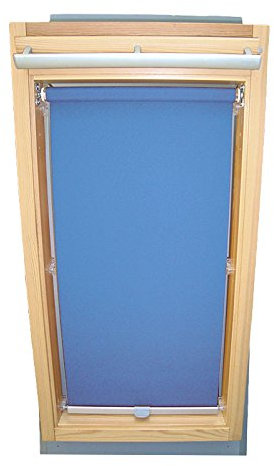 Hochwertiges Sichtschutzrollo Rollo für Velux RG-EP VL,VG,VX 085 mittelblau // Sichtschutzrollo/Sichtschutz-Rollo/Fensterrollo
