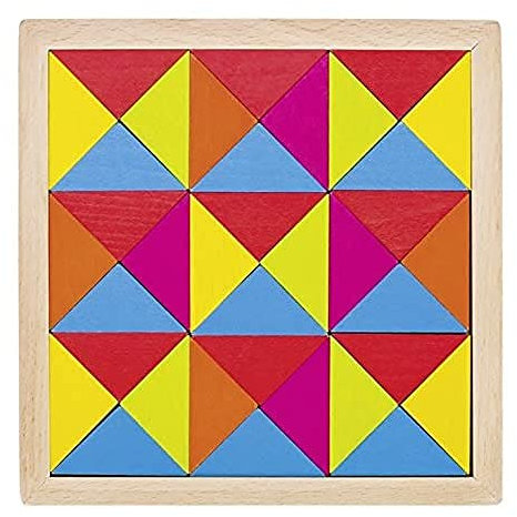 Goki 58586 Legespiel Regenbogen Mosaik aus Holz lasiert, 36-teilig