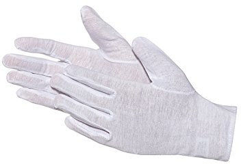 Jah 1092 Baumwollhandschuh 12 Paar oekotex dünn weiß Gr. 7