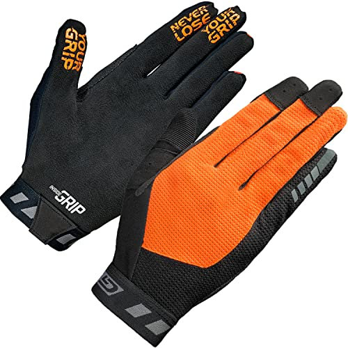 GripGrab Vertical InsideGrip Langfinger Profi MTB Handschuhe Ungepolsterte Rutschfeste Vollfinger Radsporthandschuhe