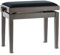 GEWA Pianobank Deluxe Nussbaum Dunkel Matt (leichtgängige Höhenverstellung von 48 - 57 cm, qualitatives Massivholz, langlebig und robust, hohe Bruchlast, Sitzfläche von 52 x 30 cm, Velours Sitzbezug)