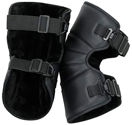Lergo Motorrad-Knieschoner, warm, winddicht, kältebeständig, für den Winter, Outdoor, aus PU-Leder, wasserdicht