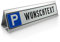 Betriebsausstattung24 Individuelles Parkplatzschild mit Wunschtext & Parkplatzbegrenzung - Parkstop - Aluminium - 52x11 cm