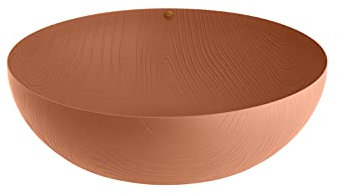 Alessi Veneer PU06/29 BR - Design Multifunktionale Küchentasse, farbiger Stahl mit Epoxidharz mit Reliefdekor, Braun