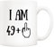 5Aup Funny 50th Birthday Coffee Mug, I Am 49 + 1 Best Gag 50th Birthday Gifts for Him Her Coworker Friend Cup White, 11 Oz