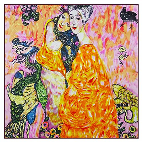 Grace Scarves Schal aus 100% Seide, Künstler-Kollektion (van Gogh & Monet), Klimt, Freundinnen, 35 x 35 inches