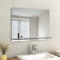 EMKE Frameless Mirror with Shelf - Small Bathroom Wall Shaving Mirror with Storage, Rectangle Vanity Mirrors 80x60cm