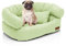 Juelle Hundebett - mittelgroße Hunde Sofa Abnehmbarer Bezug maschinenwaschbar flauschiges Bett, Hundesessel Santi S-XXL (Größe: M - 80x60 cm, Grün Erbse)
