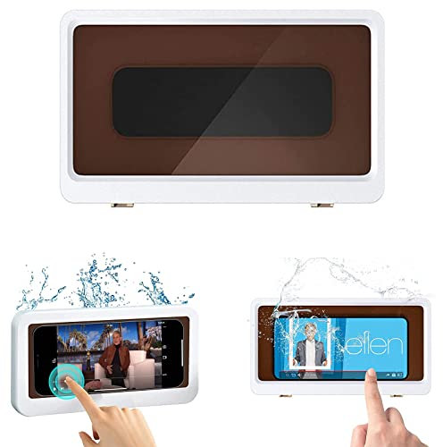 Manqyi Dusch Handy Ständer, Shower Phone Holder, Wasserdicht Handyhalterung Box, Touchscreen Handy Wandhaltrung, Dusch Handyhalterung, Dusch Handyhülle, Badewanne Handyhalterung Dusche für Bad Küche