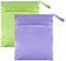 tao pipe wasserdichte Stoffwindeln Nasstaschen,2er Große Wickeltasche Wetbag,Nasstaschen Wiederverwendbare,Wet Dry Cloth Windeltasche mit Reißverschluss für Baby Reisen Unterwegs(grün und lila)