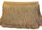 10cm x 10m Fransenborte Fransenbordüre Fransenband Dekoband Tanzfransen Schnittfranse Seide Quaste Fransen-Borten Bänder zum Nähen,DIY Basteln,Kleidung Dessous Kostüme Vorhänge Dekoration,Gold A