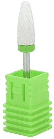 Brocas Taladro para Uñas Manicura de Cerámica, Brocas Fresa para Uñas en Forma de Maíz, con Base de Visualización, Nail Drill Bit para Manicura, Pedicura (Caja Verde de Grano Grueso C)