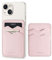 VULKIT Phone Card Holder Slim Leather Adhesive Card Holders for Men or Women RFID Blocking Credit Card Sleeves Sticker for Smartphone (Pink)