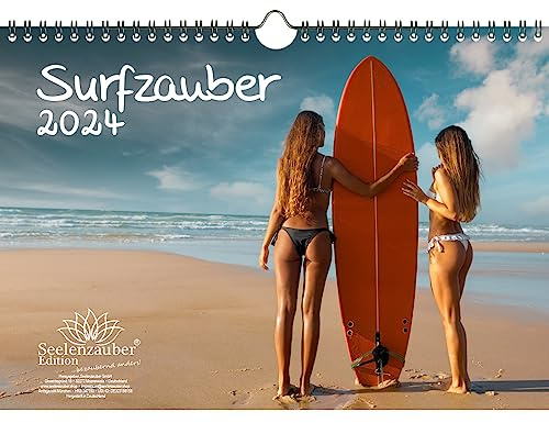 Surfzauber DIN A4 Kalender für 2024 Urlaub Strand Surfer und surfen - Seelenzauber