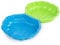 URBN-TOYS Bac à sable en plastique en forme de coquillage pour jardin, piscine (bleu et vert, à partir de 3 ans)
