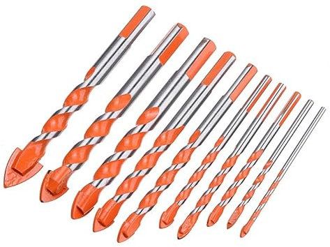 KIZAMI 10 Stücke Bohrer Multifunktionale Bohrer Werkzeuge Zubehör Keramik Wand Glas Stanzloch Arbeitssätze