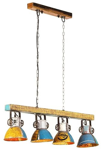 vidaXL Deckenleuchte Deckenlampe Hängelampe Hängeleuchte Industrielampe Lampe Leuchte Wohnzimmer Industrie-Stil 25 W Mehrfarbig 111cm E28