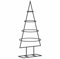 vidaXL Metall Weihnachtsbaum, Platzsparende Weihnachtsdeko, Christbaum mit Ständer aus Metall, Weihnachtsschmuck Dekobaum Tannenbaum, Schwarz