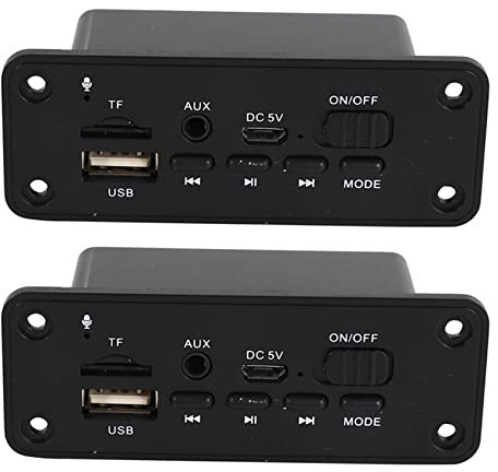 grounds 2X Freisprech MP3 Spieler Decoder Platine 2 X 3 W VerstäRker DC 5 V MP3 WMA Drahtlose Bluetooth 5.0 Decoder Platine Audio Modul USB FM TF Aufnahme Radio AUX Eingang für das Auto