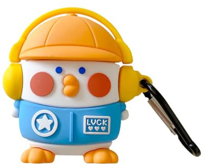 SGVAHY Custodia per AirPods 3, custodia carina per Airpod con portachiavi, anatra divertente scatola di ricarica wireless di 3 generazione, custodia Kawaii in morbido silicone mini custodia protettiva