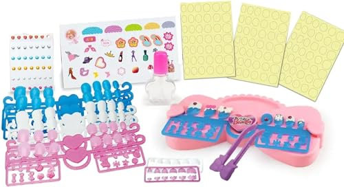 SDMAX Manicure Sets, Girls Nail Polish Set, Nail Art Kit for Kids, Nail Polish Kit for Kids, Nail Studio Decoration Birthday Christmas Gift for Kids Girls Cosmetics DIY Kids Toys