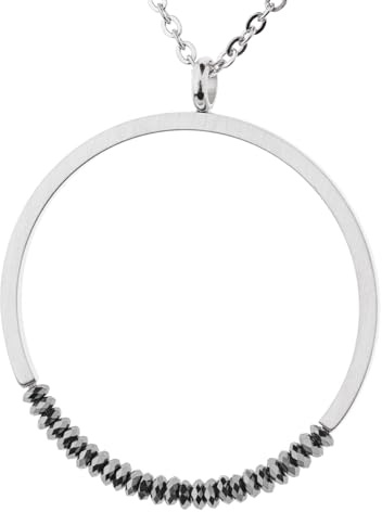 Ernstes Design Anhänger AN1007 mit Hämatit Edelstahl
