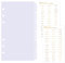 DY.2ten transparent Ordner Trennblätter A6 6 Loch 6 Blätter, Kunststoff Ordner Register A6 Index ​Teiler für Ringbuch,Notizbuch,Planer(17cm x 9.4cm)