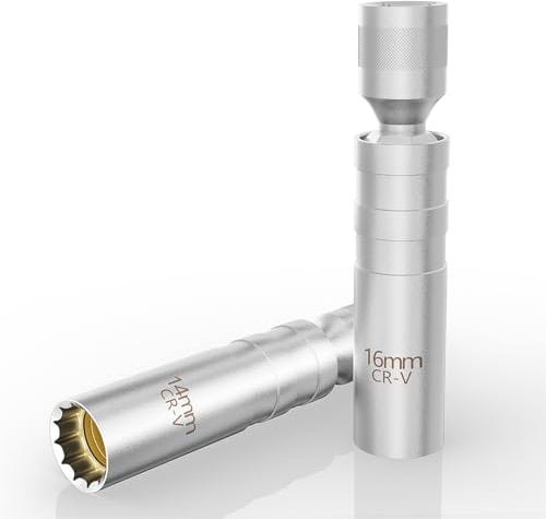 YUNPYCHY Chiave Candela 14/16mm, Universale Magnetica Chiavi Candelette, Magnetica Chiavi Candelette, Presa per Candela Strumento di Rimozione per Auto, Moto