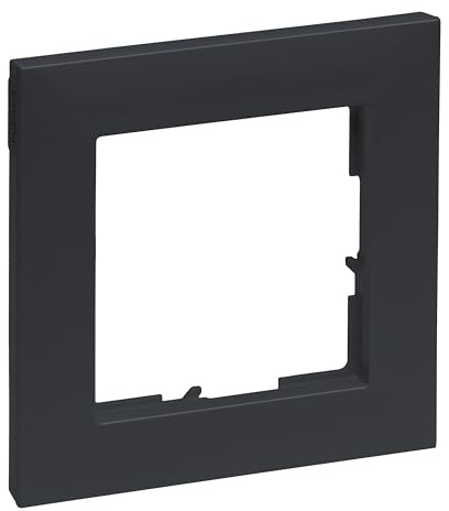 LEGRAND, SEANO 1-fach Rahmen, Thermoplast, Halogenfrei, Abmessungen: 87 x 87 mm, Farbe: Anthrazit lackiert, 765471