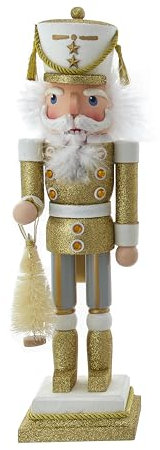 Kurt Adler Hollywood Nussknacker™ Gold, Soldat Nussknacker, 38,1 cm