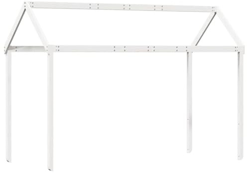 vidaXL Dach für Kinderbett Weiß 217x95,5x159 cm Massivholz Kiefer