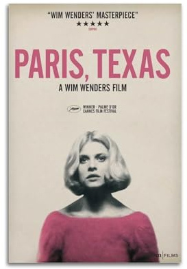 MUHDENG Paris, Texas, Poster, Raumdekoration, künstlerisches Poster für Schlafzimmer, Wohnzimmer, Wände, ästhetisches Poster, 40 x 60 cm, ungerahmter Stil