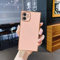 ADKOT Custodia per telefono elettrolitica quadrata morbida per iPhone 11 12 13 14 Pro Max XS X XR Max 7 8 Plus Mini SE 2020 Cover posteriore in silicone,Rosa,Per iPhone 12 Mini