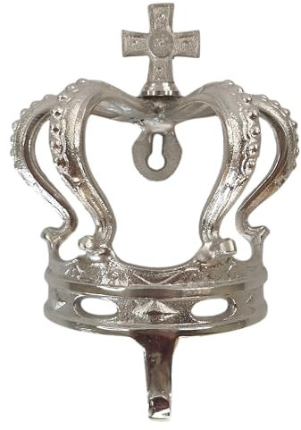 Generisch Deko Figur Wand Metall Krone Zackenkrone Corona Kronreif Silber Wanddekoration
